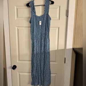 Aerie Blue Floral Maxi Sundress-NWT